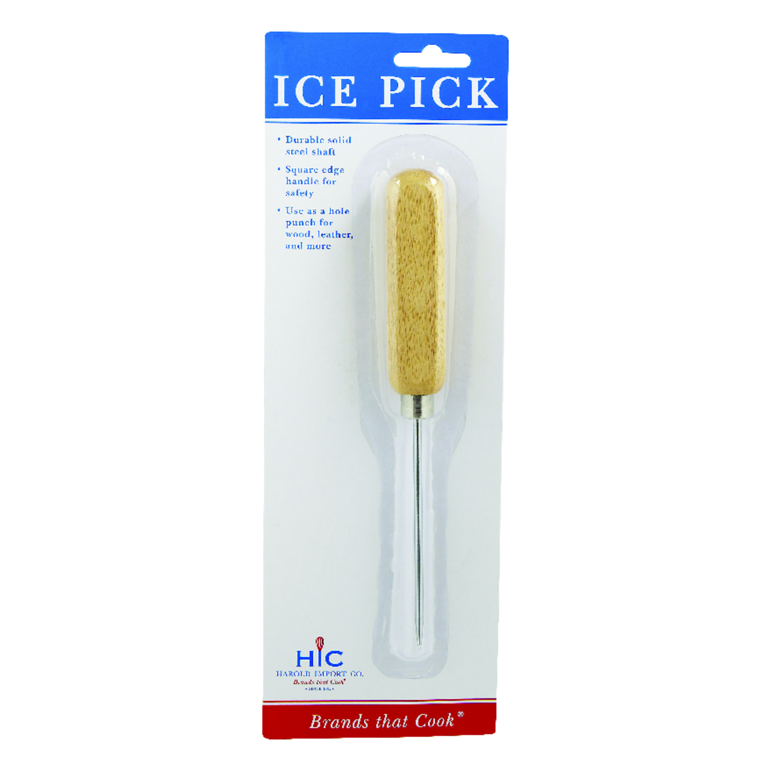 8 Inch Steel And Wood Ice Pick For Kitchen And Bar Use