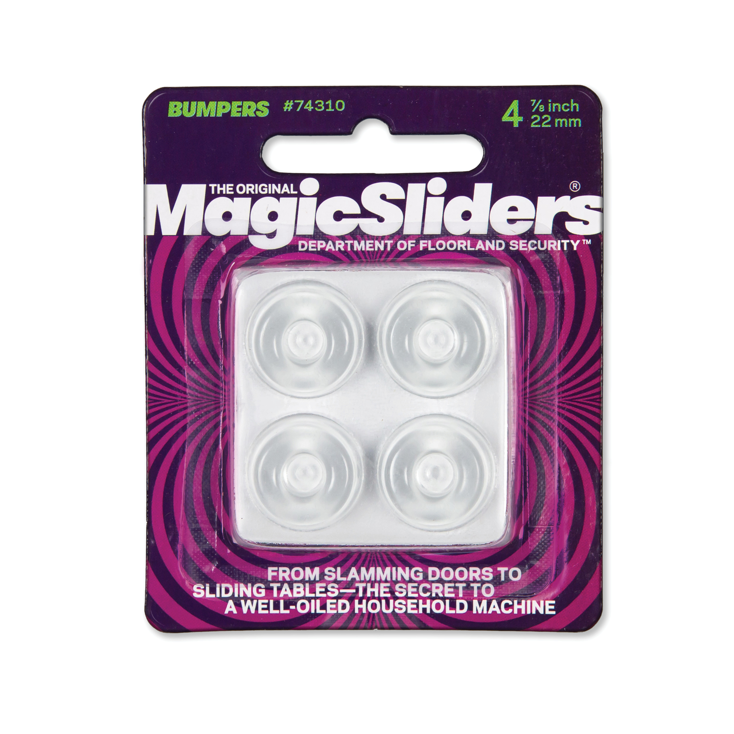 Magic Sliders 7/8 In. Round Clear Self-Stick Bumper (4-Pack)