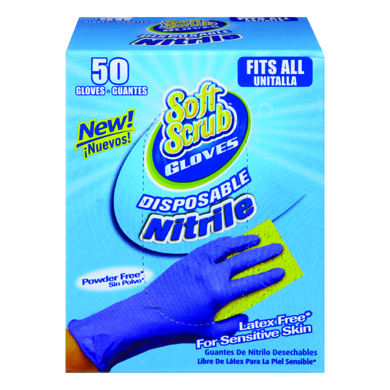 Soft Scrub 1 Size Fits All Nitrile Disposable Glove