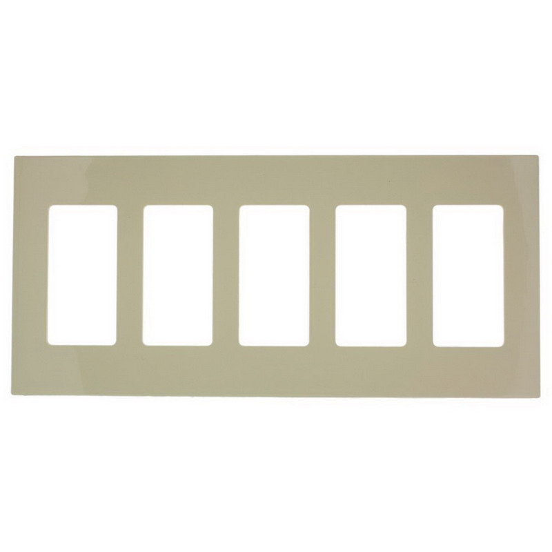 80321-si Decora Plus Screwless Snap-on Wallplate 5 Gang Polycarbonate Ivory