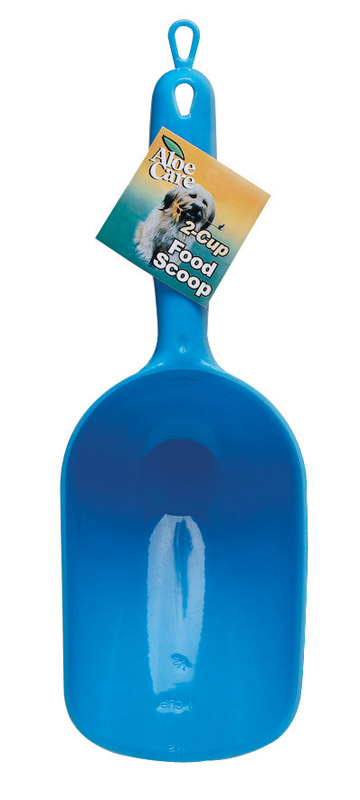 Blue Plastic 16 Oz Pet Food Scoop For Universal Use