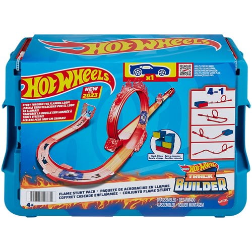 Track Builder 16 Piece Fire Stunt Pack With Toy Car