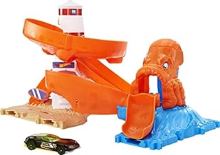 Hot Wheels City Octopus Invasion Attack Playset with 1 Toy Car