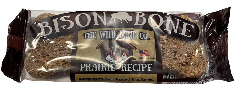 The Wild Bone Company Bison Bone Prairie Dog Treat, 1 Oz.