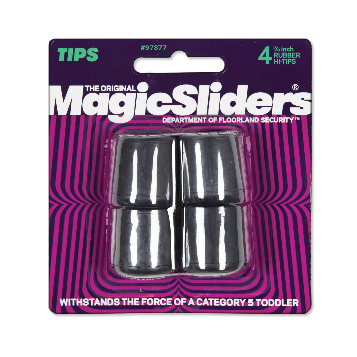 Magic Sliders 7/8 In. Hi-Tip Rubber Furniture Leg Tip,(4-Pack)