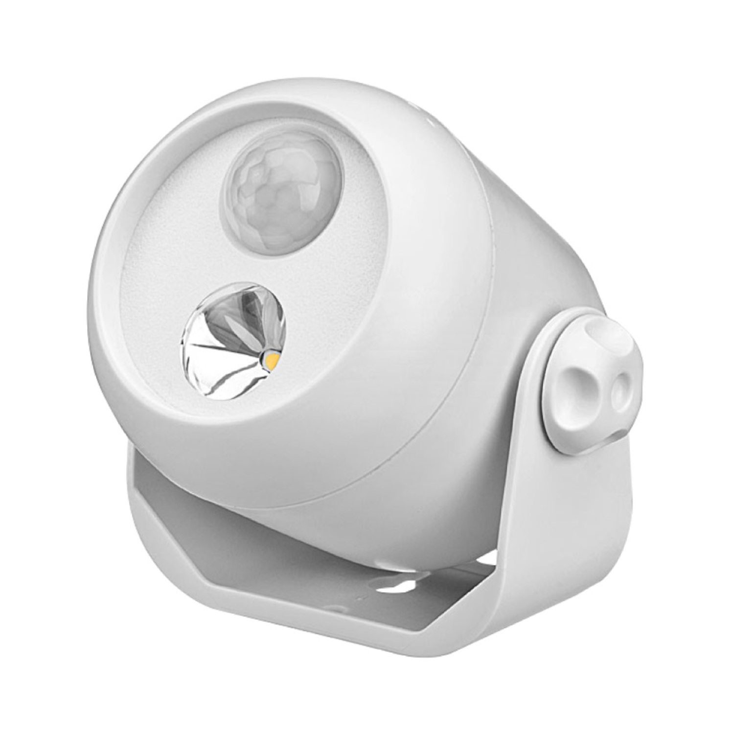 80-lumen White Motion Sensing Outdoor Battery Operated Led Spotlight Fixture