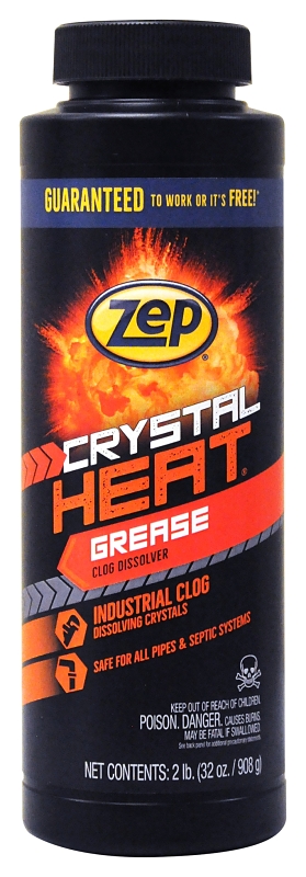 Commercial 2 Lb. Crystal Heat Drain Opener - Fast-acting Drain Cleaner