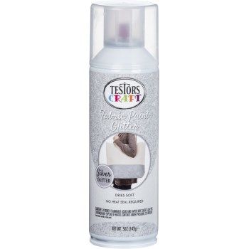 5 Oz. Silver Shimmer Fabric Spray Paint - Vibrant Color & Excellent Coverage