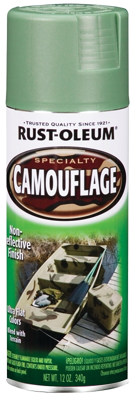 Specialty Camouflage Spray Paint, Army Green, 12-oz.