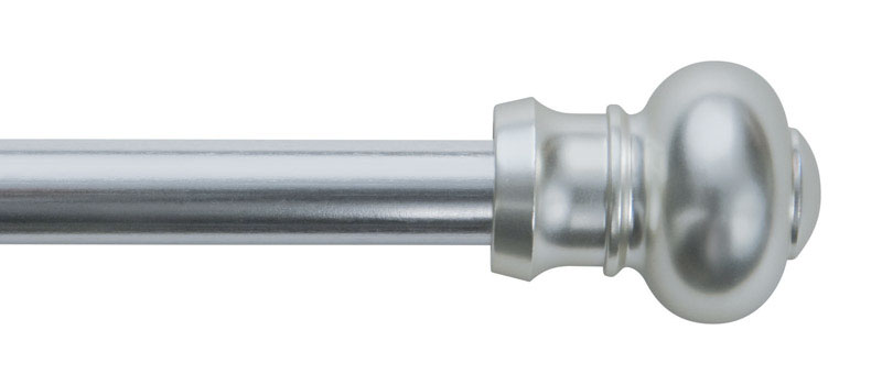 Ashby 48 In. To 84 In. 7/16 In. Satin Silver Cafe Rod With Brackets