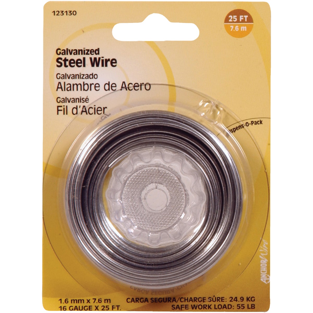 16-Gauge Galvanized Wire, 25-Ft.