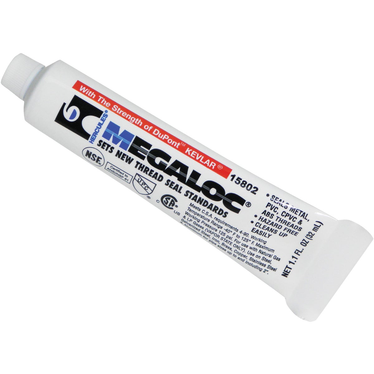 Hercules Megaloc Thread Sealant, 1.1 oz.