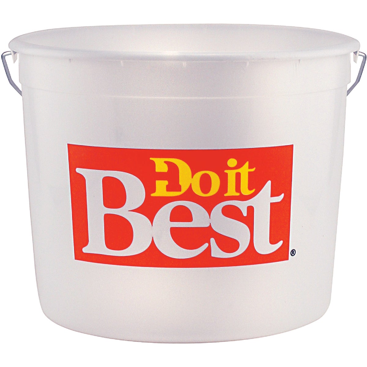 10 Quart White Polysteel Reinforced Plastic Paint Pail