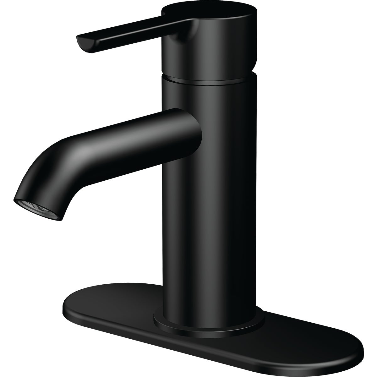 Matte Black 1-handle Lever 4-inch Centerset Monoblock Bathroom Faucet