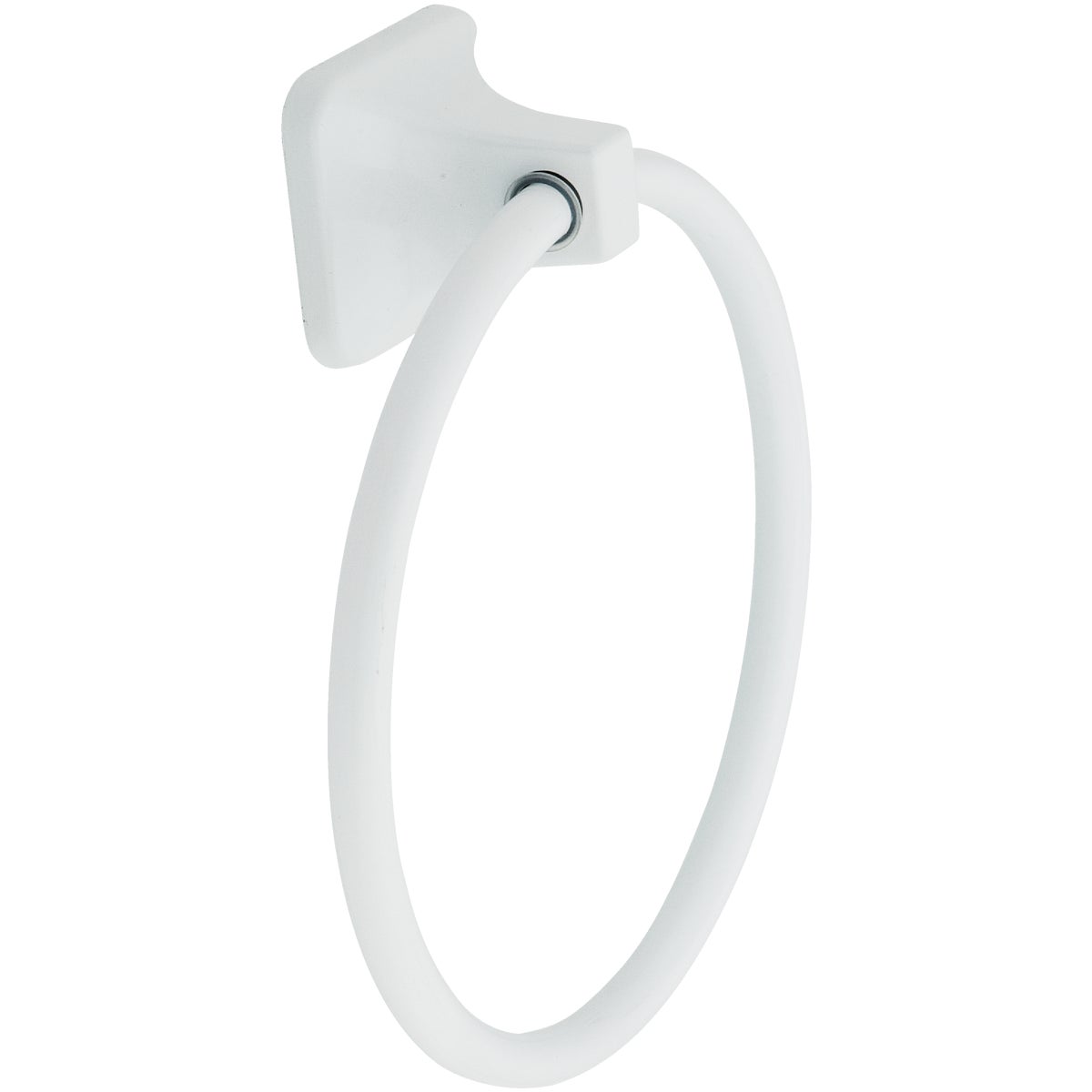 Vista White Towel Ring - 6.06" Diameter Zinc Die-cast