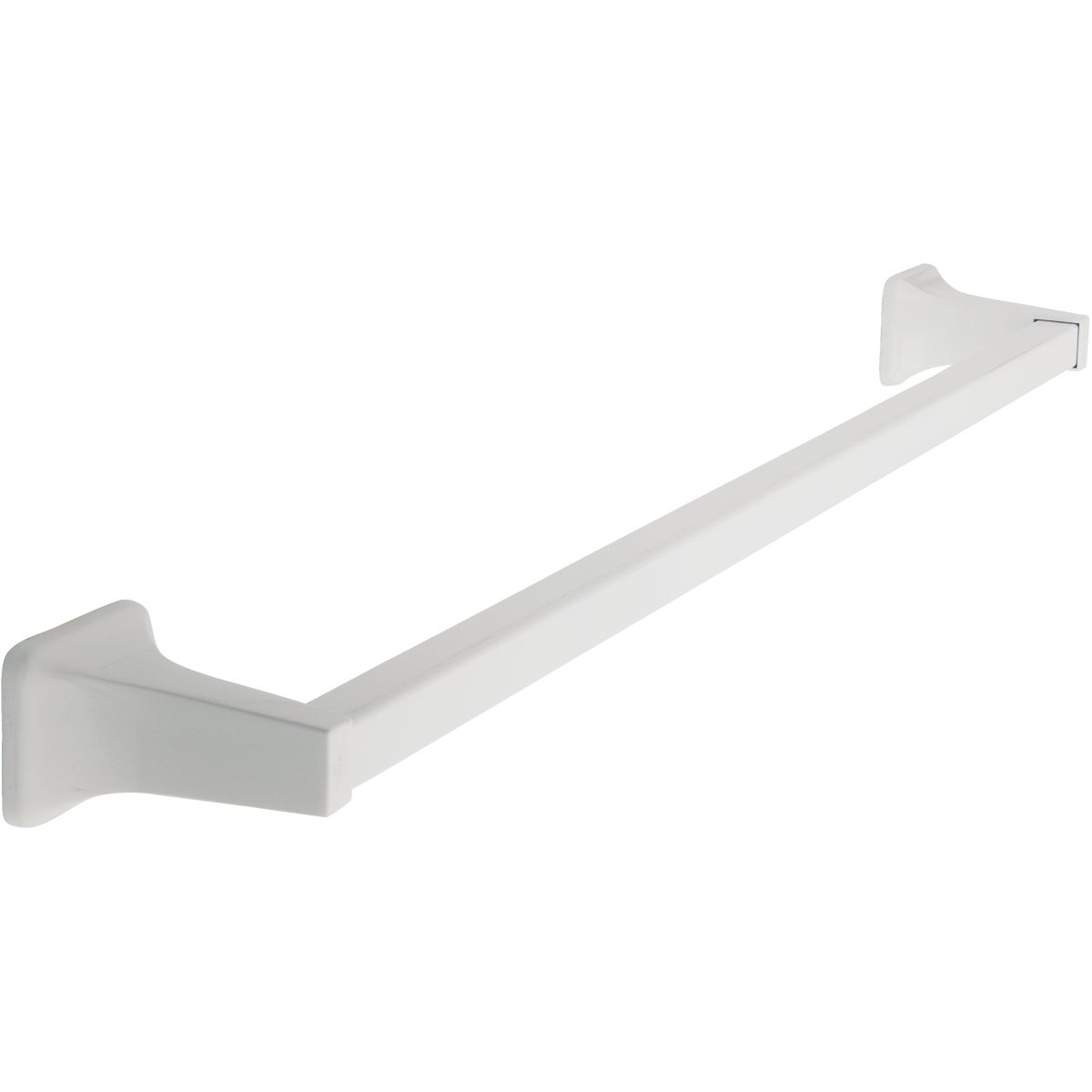 Vista 24 Inch White Zinc Towel Bar With Concealed Mounting Screws