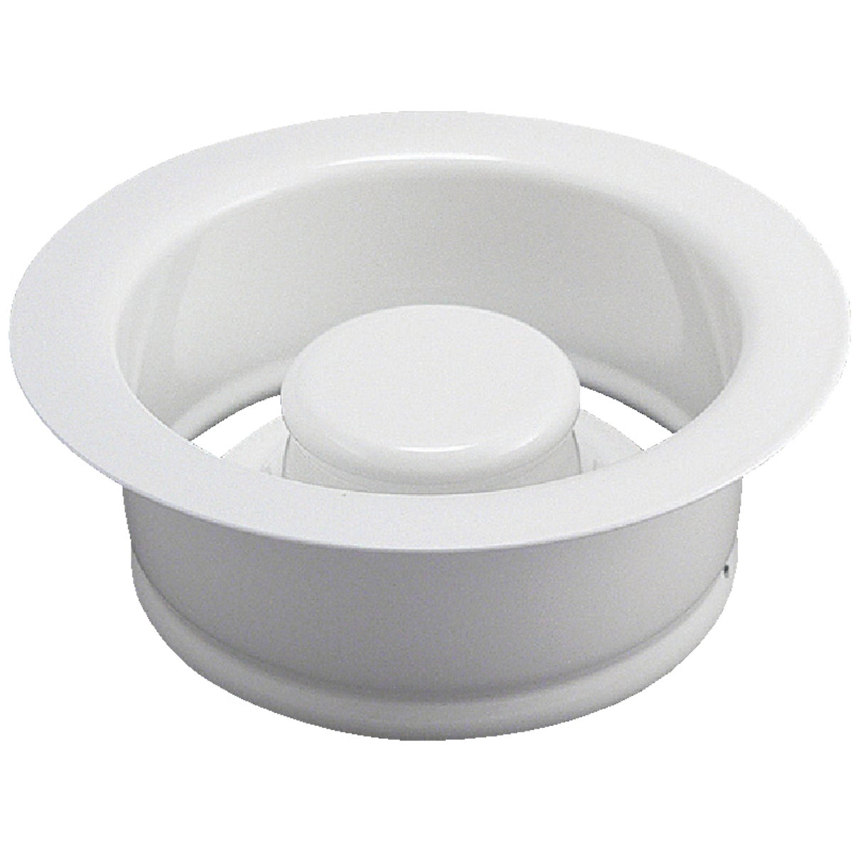 White Brass Garbage Disposal Flange And Stopper - Model 438967