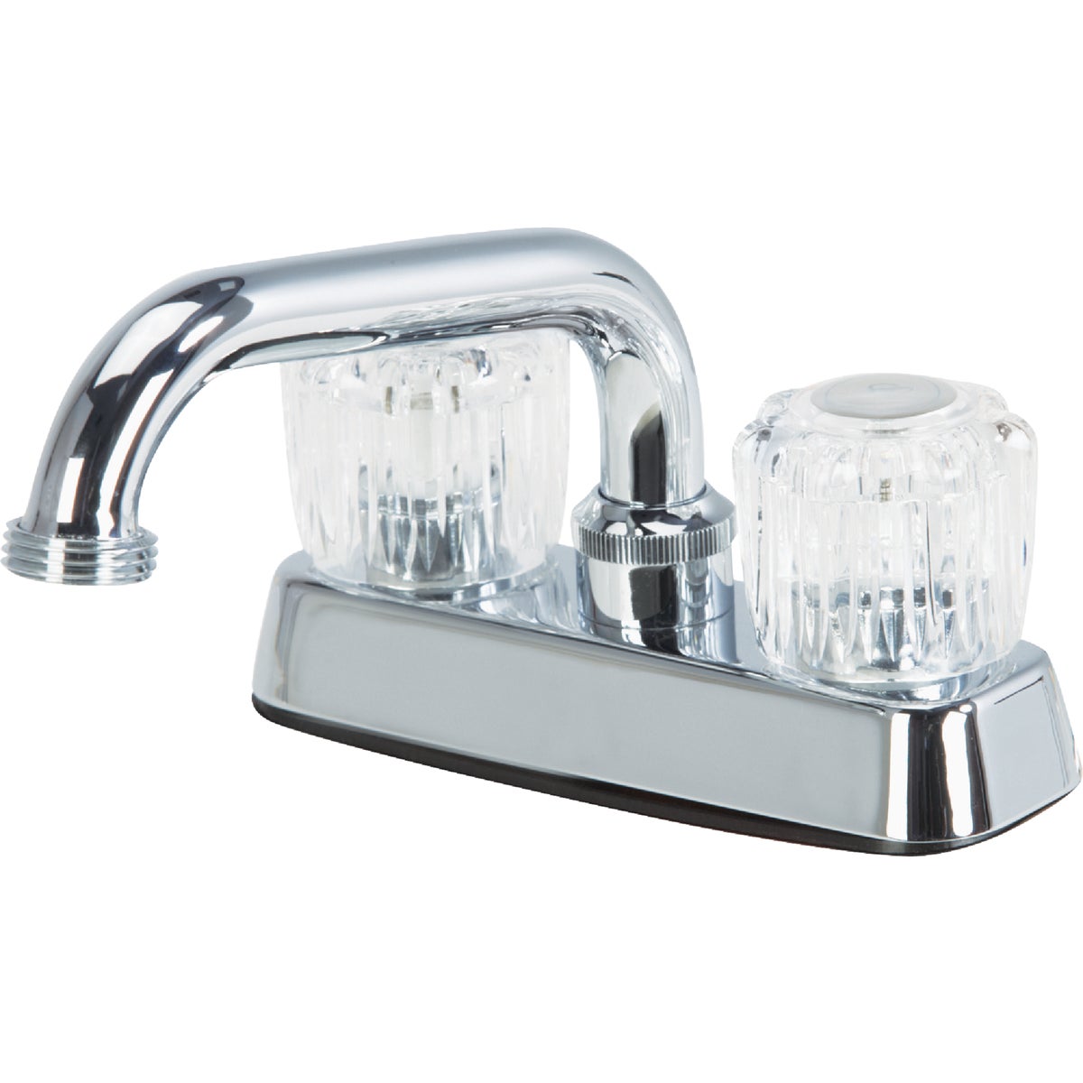 Chrome 4-inch Installation Solid Brass Laundry Faucet With Acrylic Handles