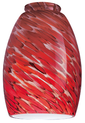 Chilli Pepper Glass Ceiling Fan Light Shades, Must Purchase in Quantities of 4