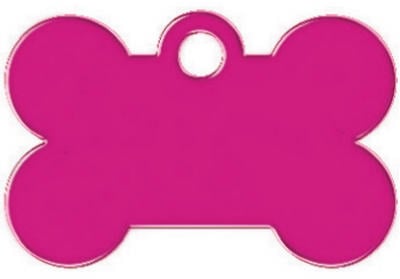 Kaba TAG-BONE-4S Small Pink Bone Pet Tag Pack of 10