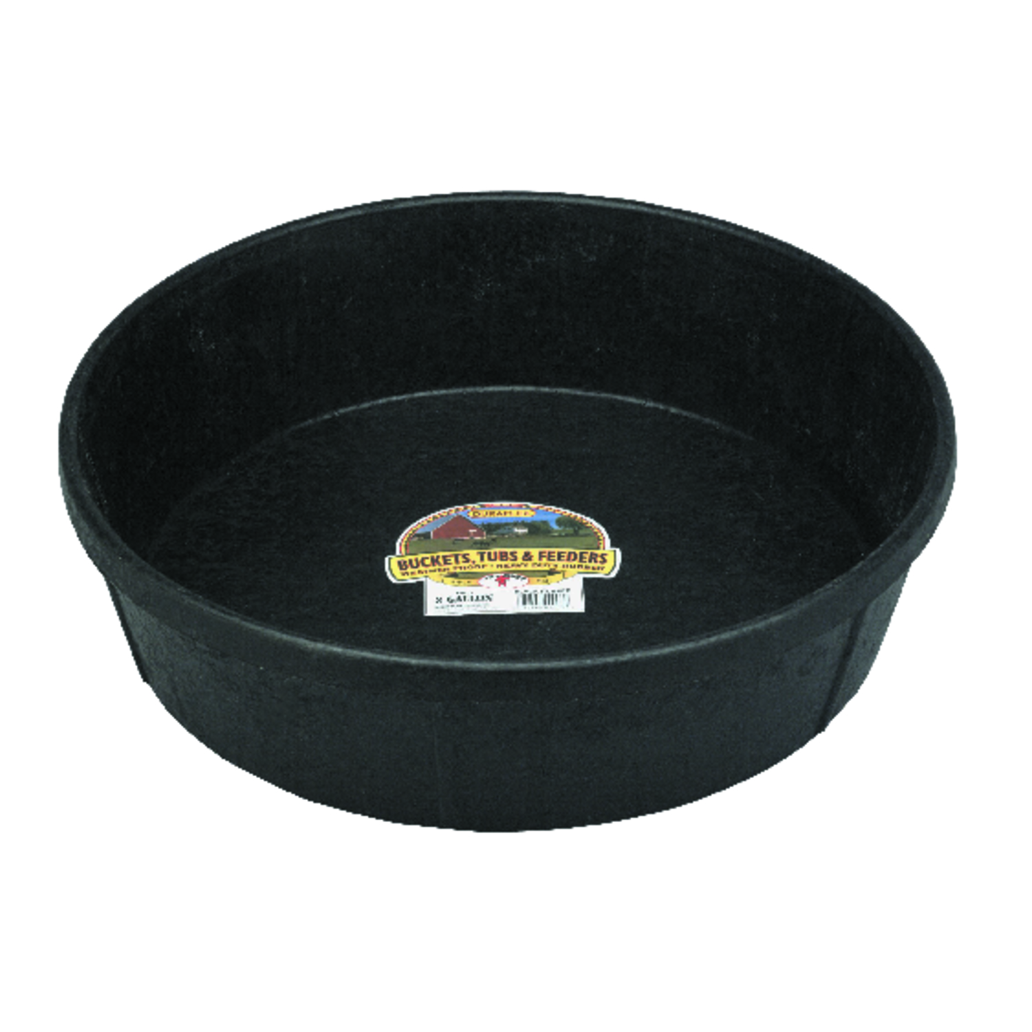 Duraflex 3 Gallon Feeder Pan For Livestock - Durable Rubber Construction