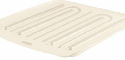 Small Bisque Plastic Drain Tray, 14.3 In. L X 15.3 In. W X 1.3 In. H