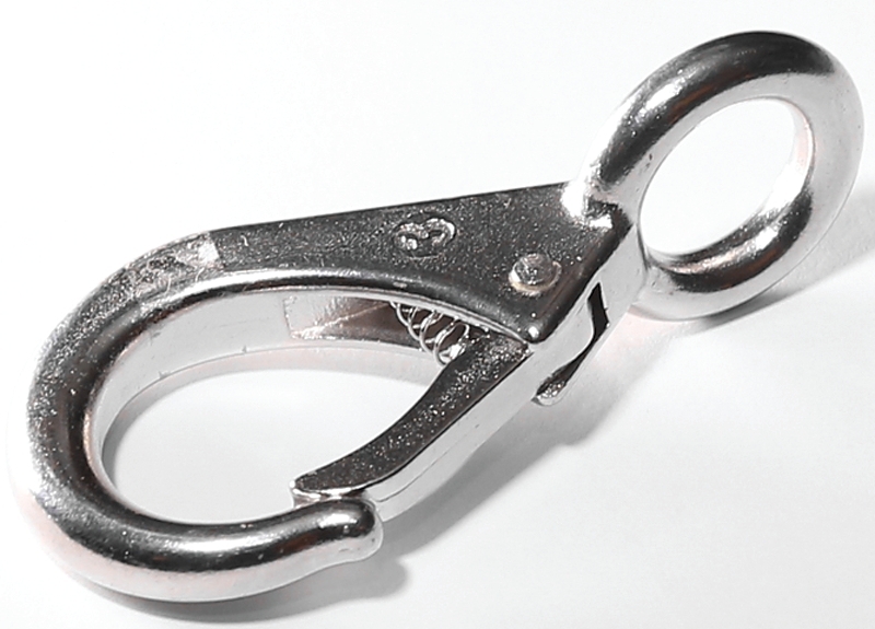 3/8 In. Diameter X 2-1/8 In. Length Polished Stainless Steel Snap Hook 350 Lb