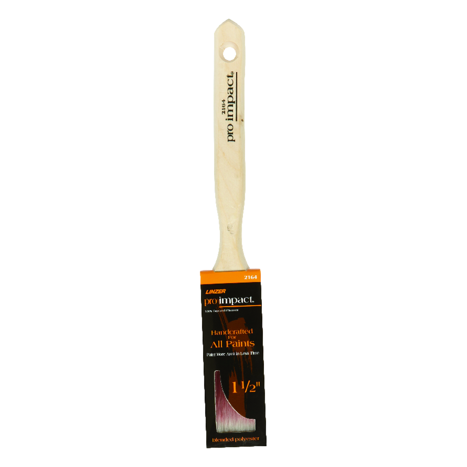 Pro Impact 1-1/2 In. Flat Polyester Blend Paint Brush For Interior & Exterior Use
