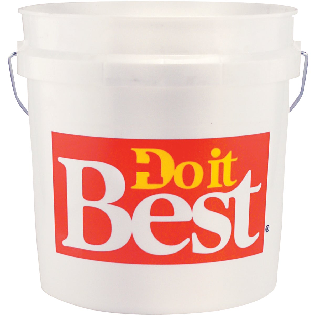 2 Gallon White Plastic Mixing Pail With Reinforced Lip