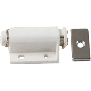 Laurey 04642 White Cabinet Catches and Latches Single Touch latch