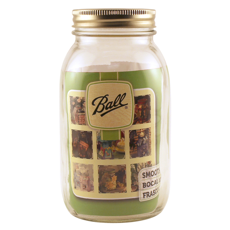 1 Quart Regular Mouth Smooth-sided Canning Jar With Silver Lid