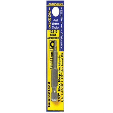 13213 0.12 In. Hex Key Screwdriver Power Bit - 2 Pack