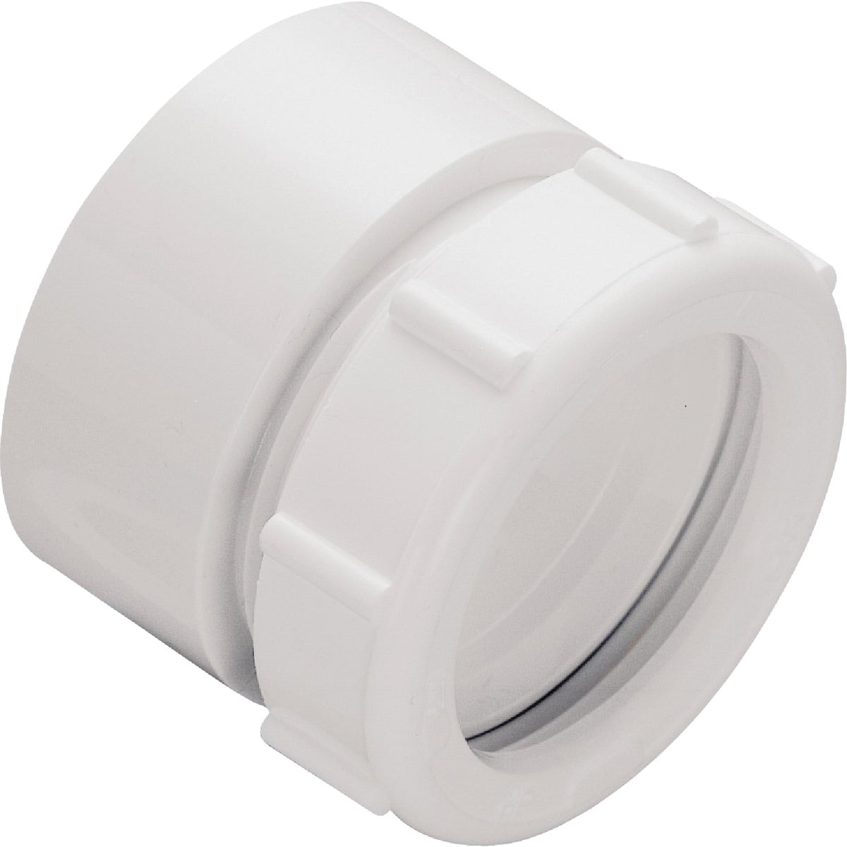 Marvel Connector, White Plastic, 1-1/2 x 1-1/2-In.