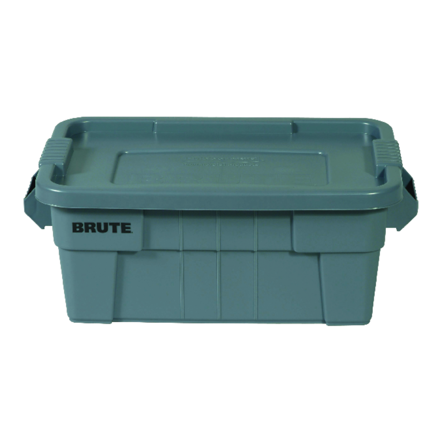 Brute 14 Gallon Gray Stackable Storage Tote With Lid