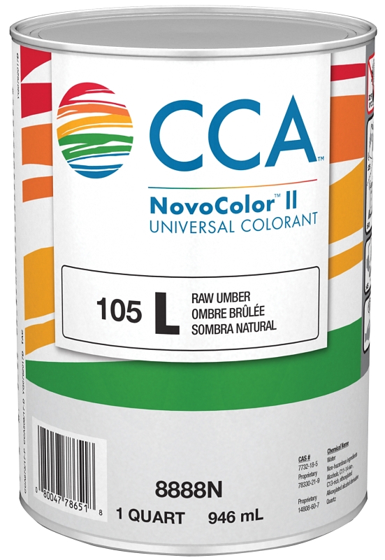 Novocolor Ii Paint Colorant, Raw Umber, 1 Quart - No Voc