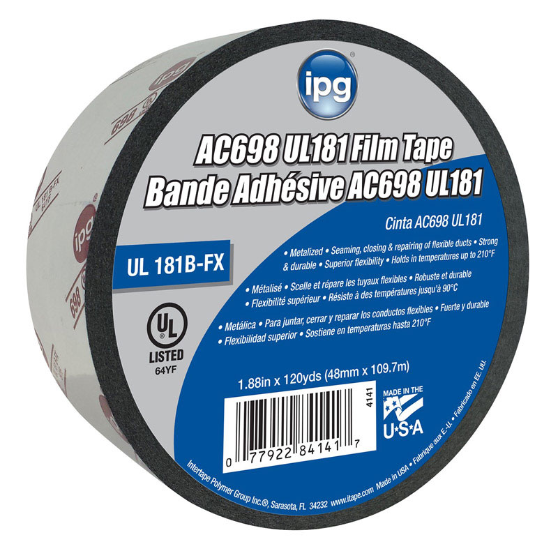 2 In. X 120 Yd. Ac698 Ul 181 Film Foil Tape For Ducts