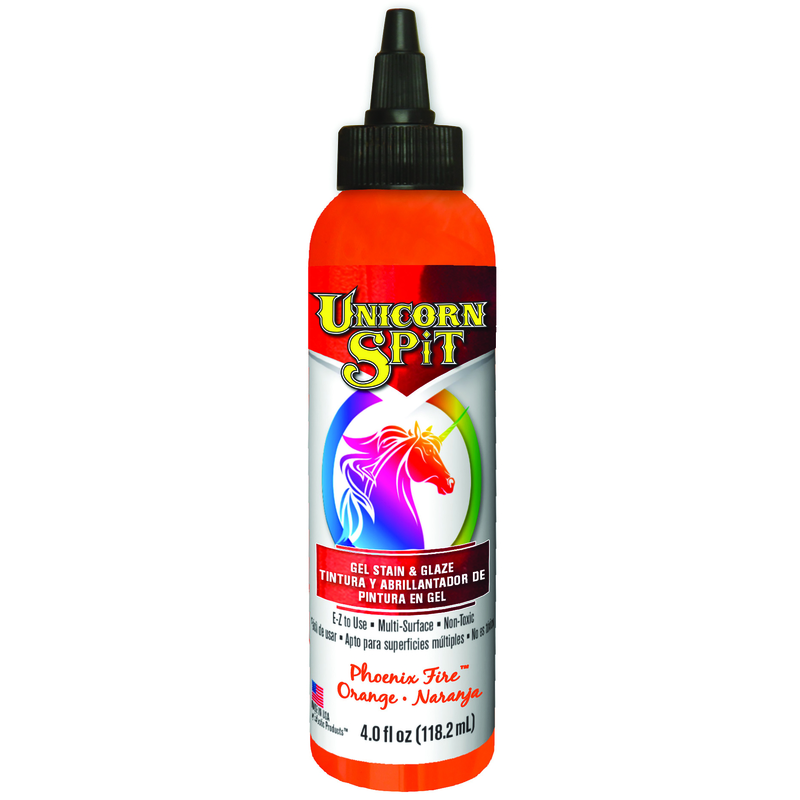 Unicorn Spit 4 Oz. Phoenix Fire Gel Stain, Paint & Glaze - Versatile Crafting Solution