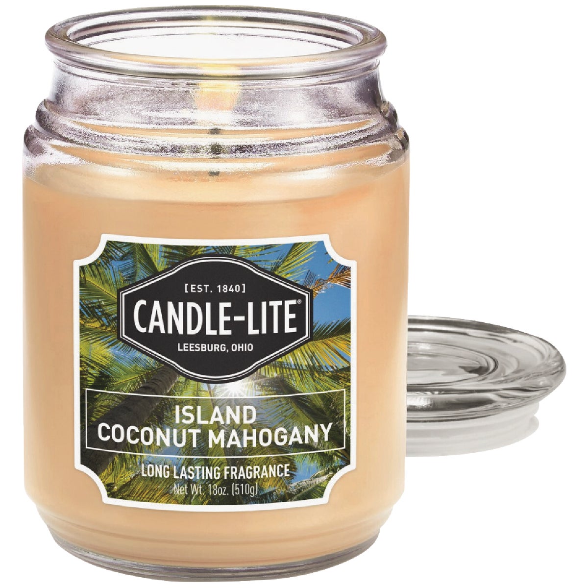 Island Coconut Mahogany Scented Candle, 18 oz. Jar