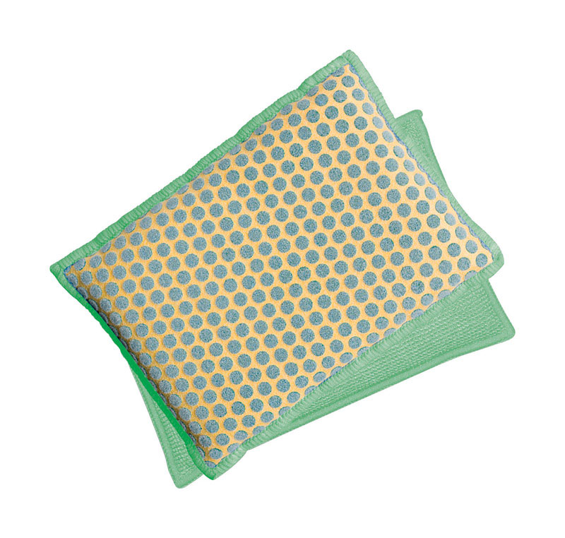 Libman 5 In. x 3 In. Yellow & Green Kitchen & Bath StayFresh Sponge (2-Count)