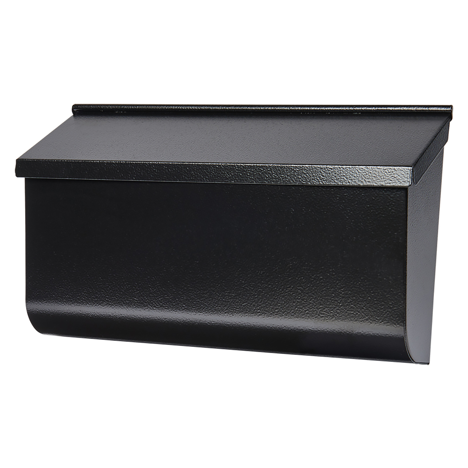 Woodlands Black Wall Mount Mailbox - Galvanized Steel, 16.6 In. Width