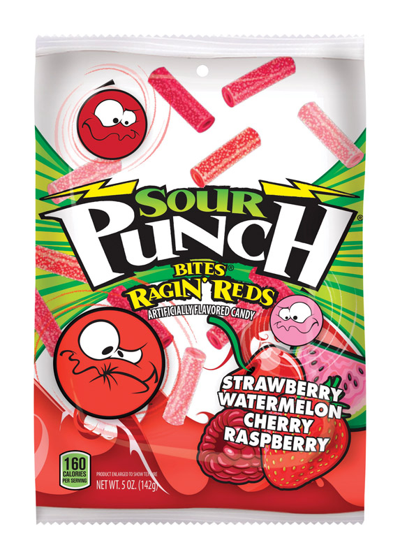 Bites Assorted Ragin' Reds Candy 5 Oz - Cherry, Raspberry, Strawberry, Watermelon
