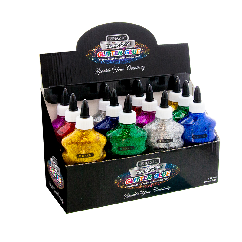 Classic Colors Glitter Glue 6.76 Oz. Non-toxic For Arts And Crafts