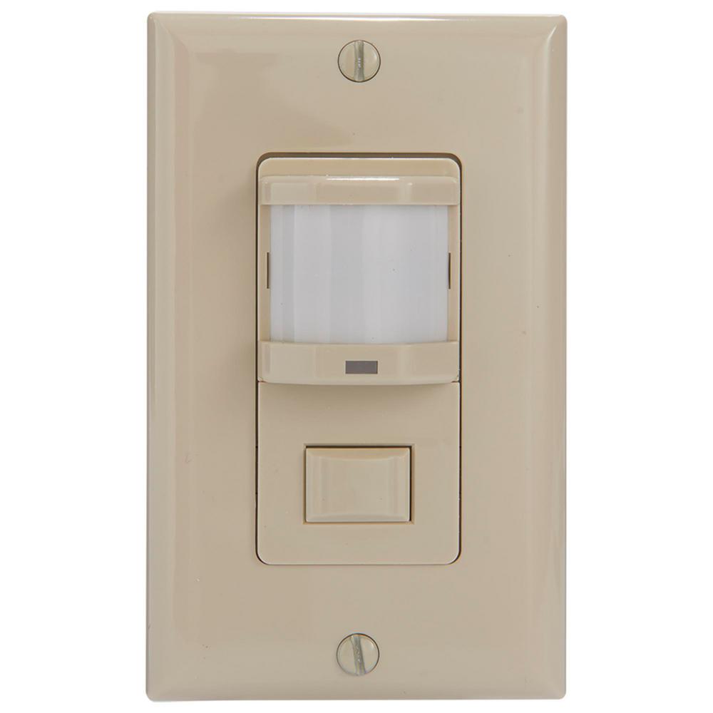 Ios Series 500-watt Pir Vacancy/occupancy Sensor Switch, Ivory, 150-coverage Pattern