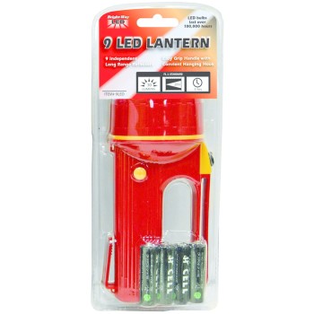 9 Led Mini Lantern With 4 Aa Batteries - Compact And Portable