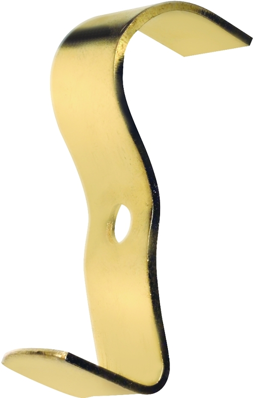Brass-Plated Steel Narrow Molding Hook (2-Pack)