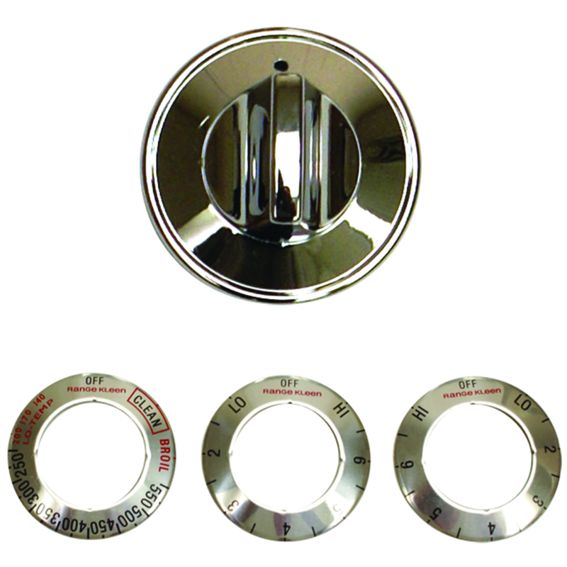 Range Kleen Chrome Electric Range & Oven Knob Kit