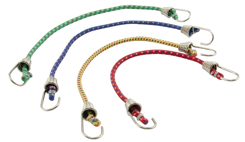 5/32 In. X 10 In. Coated Bungee Cord Set With Zinc Plated Hooks