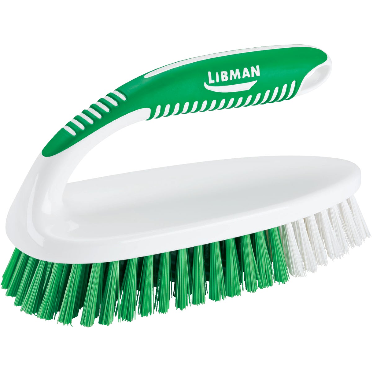 Green Bristle Big Scrub Brush With Ergonomic Grip And Recycled Pet Fibers