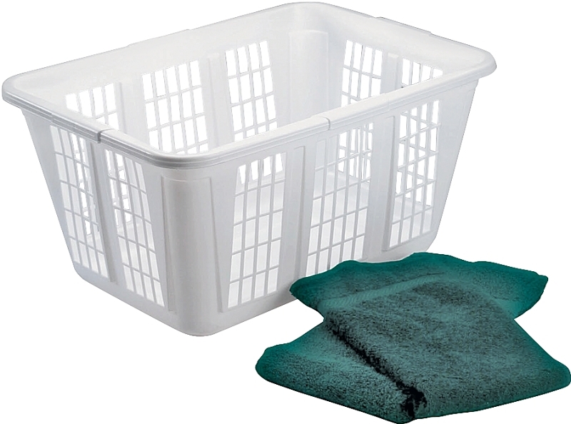 1.25 Bushel White Smooth Laundry Basket - Durable And Spacious Design