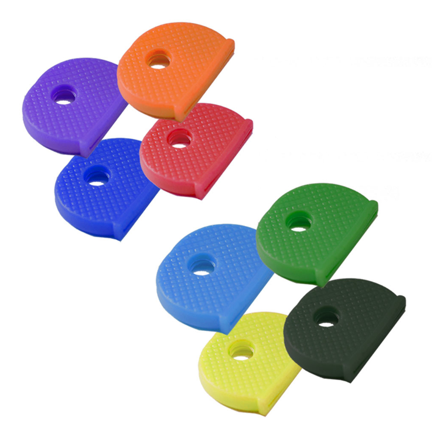 Lucky Line Vinyl Key Identifier Cap, Assorted Colors (4-Pack)
